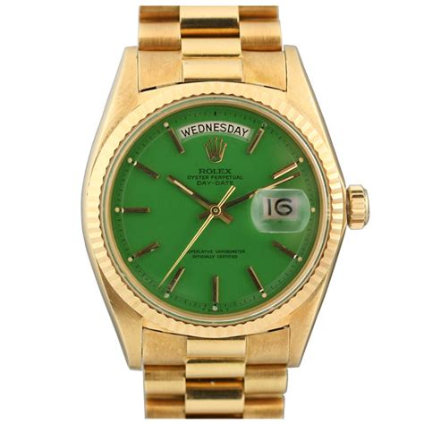 rolex 18k green|rolex 18k day date.